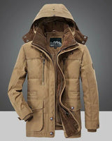 Magnus – Die ultimative Winterjacke für Herren, die Stil & Wärme vereint in Khaki