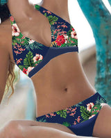 Addie - Stilvolles Bikini-Set mit hoher Taille für Damen in Marineblau