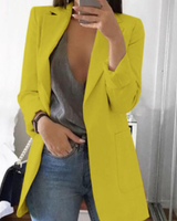 Trendy Damen Blazermantel - Elise in Gelb