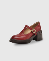 Maral - Pumps Mit Klobigem Blockabsatz in Rot