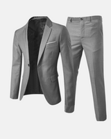 Alonzare™ | Klassisches Ensemble (Jacke + Hose) in Grau