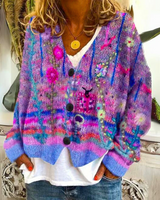 Hannah | Kuscheliger farbenfroher Pullover in Viola