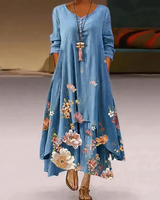 Anouk – Luftiges Baumwollkleid in Blau 1