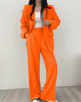 Camilla - Formeller lockerer Anzug in Orange