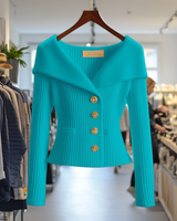 KARLA I LUXURIÖSE STRICKJACKE in Dunkelblau