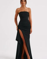 Phoebe - Radiance Kleid mit Schlitz in Black
