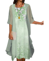 Venolia – Zweiteiliges Kleid Mit Blumenmuster in Hellgrün