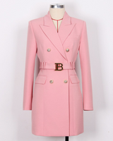 Stilvolles Einfarbiges Blazer-Kleid - Celeste in Hellrosa