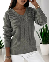 Rena | Warmer Pullover für Damen in Grau