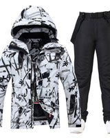 Wasser- und winddichter Unisex-Skianzug - Nivor in Schwarz auf Schwarz