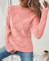 Filisha – Strick Pullover Mit Rundhalsausschnitt in Rosa