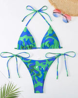 Ocean Chic - Bikini-Set mit brasilianischem Halfter in Grün