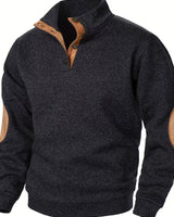 Kashyap – Sweatshirt mit Stehkragen Und Langen Ärmeln in Schwarz