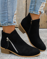 Mia - Stiefel mit Reißverschluss in Schwarz