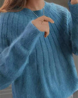 Drusilla |  Flauschiger Kaschmir-Strickpullover in Blau