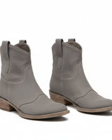 Sadie | Gepolstert Runde Spitze Cowboy-Stiefeletten in Grau