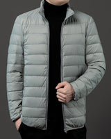 Leichte Herren-Steppjacke mit Reißverschluss - Patrick in Grau