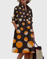 Oshadi - Elegantes Mini Kleid Mit Tasche in Orange