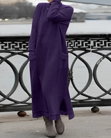Popi | Lässiges langes Winterkleid in Lila