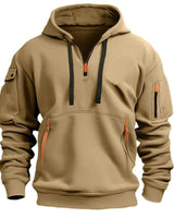 Hood | Herren Hoodie aus Baumwolle in Khaki