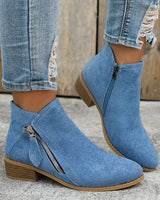 Mia - Stiefel mit Reißverschluss in Blau