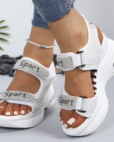 Marzena - Sportliche Plateau-Sandalen in Weiß