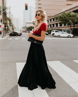 Clair | Frauen Mode lässig Langer Rock in Schwarz
