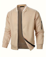 Benjie - Strick Jacke Mit Stehkragen Und Reißverschluss in Khaki