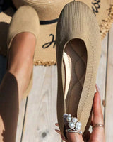 Orthopädische Damen-Ballerinas mit Komfortsohle & klassischem Design – Mia in Camel