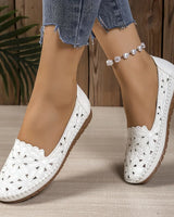 Inessa – Modische Orthopädische Schuhe Mit Ausschnitte in Weiß
