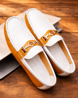 Stewart – Moderne Zweifarbige Leder Loafer in Braun