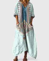Chathumi - Elegantes Kleid Mit Aufdruck in Grün