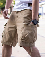 Herren Cargo-Tasche Baggy-Stil Shorts - Andres in Khaki