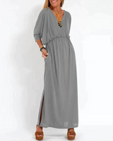 LANI | VINTAGE MAXIKLEID in Hellgrau