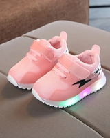 Bequeme Kleinkinderschuhe mit LED-Beleuchtung - GlowSteps in Rosa