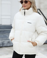 Kallena – Winddichte, Gesteppte, Warme Jacke in Weiß