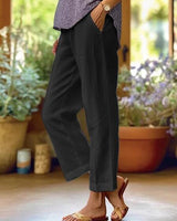Küstenbrise Hose in Schwarz
