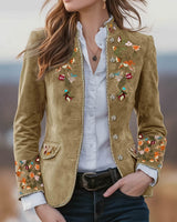 Anisaa – Elegante Jacke Mit Stehkragen in Khaki