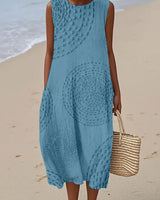 Maelle | Elegantes Wohlfühl Sommerkleid in Seeblau