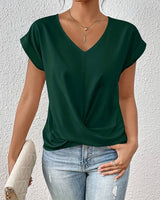 Leslie - Lässiges Kurzarm T-Shirt für Damen in Grün