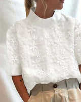 Julia – Elegante Damen Spitzenbluse in White