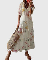 Amalia™ | Retro Bohemian Sommerkleid in Weiß