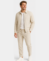 Tobiana - Set Aus Strukturierter Jacke MIT Reißverschluss Und Hose MIT Kordelzug in Khaki