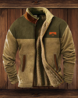 Outdoor Fleece Jacke | Warm Gefüttert | Weiche Struktur | Ideal für Abenteuer in Braun 2