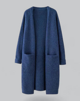 Daniela | Damen Warme Strickjacke mit offener Front in Königsblau