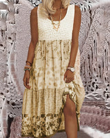 Nancy - Stilvolles Boho-Midikleid in Gelb