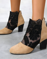 Elizaveta – Orthopädische Schuhe Mit Blumenmuster in Beige