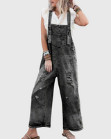 Yuna - Jumpsuit mit Vintage-Waschung in Raumgrau