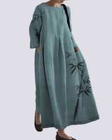 Veronica - Lockeres Kleid mit Taschen für Damen in Blau