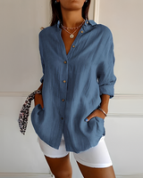 Shanelle - Stilvolle Sommerbluse für Damen in Blau